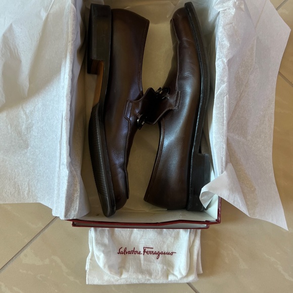 #2739 Salvatore Ferragamo Slip On Auburn Calf Caffe Trim size 13D main image 5